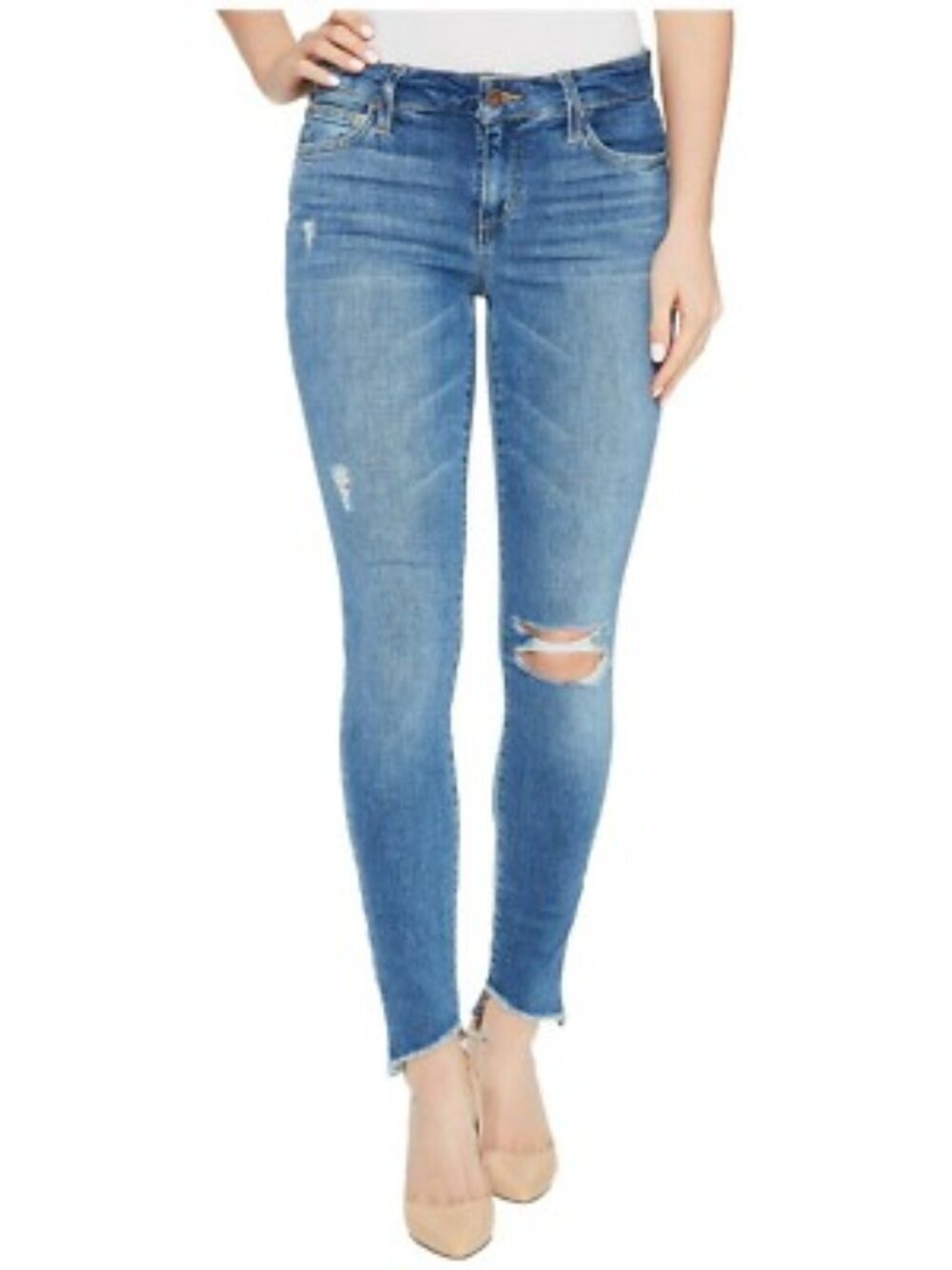 Joe's Jeans Blondie Mid Rise Skinny Ankle Mailou Distressed Wash 26